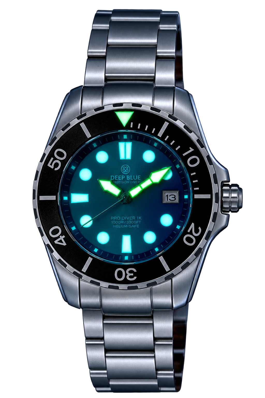 Pro Diver 1000 — All Purpose Jade Blue | Deep Blue Watches – Deep