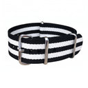 22mm/24mm Ballistic Nylon Strap With A Double Stripe SS Rings