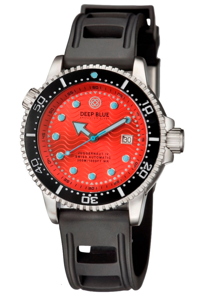 Juggernaut IV Swiss Automatic Diver Red – Deep Blue Dive Watches