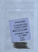 Spring Bars -Pack Of 10 -Thin Size 1.20mm - Choose 20/22/24