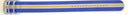 24mm Blue/yellow Nylon Ballistic Strap 3 Rings