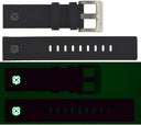 22mm/24mm Black Soft Silicon Strap 22/22 Or 24/22 Lume Deep Blue Logo