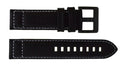 22mm Crush Calf Stitch Leather Strap SS Or PVD Buckle