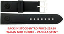 Back In Stock - Retro Price! 22mm Italian Rubber Strap Vanilla Scent - Deep Blue Logo