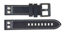 22mm Pilots Leather Strap With SS Or PVD Rivets And Buckle