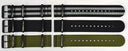 22mm Zuto Ballistic Nylon 2 Pc 3 Square Ring Strap PVD Hardware