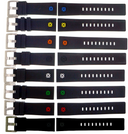 24mm Black Soft Silicon Strap 24/22 8 Colors