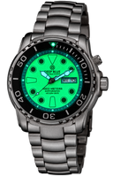 Pro Sea Diver 1000 — Black Bezel, Blue Full Lume Dial, on Bracelet