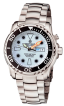 Pro Sea Diver 1000 — Black White Full Lume Orange Bracelet — Green