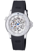 40mm Automatic Skeleton Diver Silver Bezel - Silver Skeleton Dial - Silver Movement - Silver Case