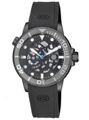 44mm Automatic Skeleton Diver Black Bezel - Black Skeleton Dial - Black/Grey Movement- - Black PVD Case