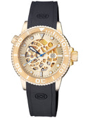 44mm Automatic Skeleton Diver Gold Bezel - Gold Skeleton Dial - Gold Movement - Gold Case