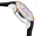 44mm Automatic Skeleton Diver Gold Bezel - Silver Skeleton Dial - Gold Movement - Silver Case