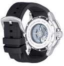 44mm Automatic Skeleton Diver Silver Bezel -Blue Skeleton Dial - Silver Movement- Silver Case