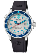 Juggernaut IV USA Swiss Automatic – Diver #7 Blue/white Bezel - White Dial Strap