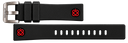 24mm Black Soft Silicon Strap 24/22 8 Colors