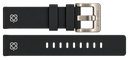 22mm/24mm Black Soft Silicon Strap 22/22 Or 24/22 Lume Deep Blue Logo