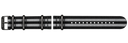 22mm Zuto Ballistic Nylon 2 Pc 3 Square Ring Strap PVD Hardware