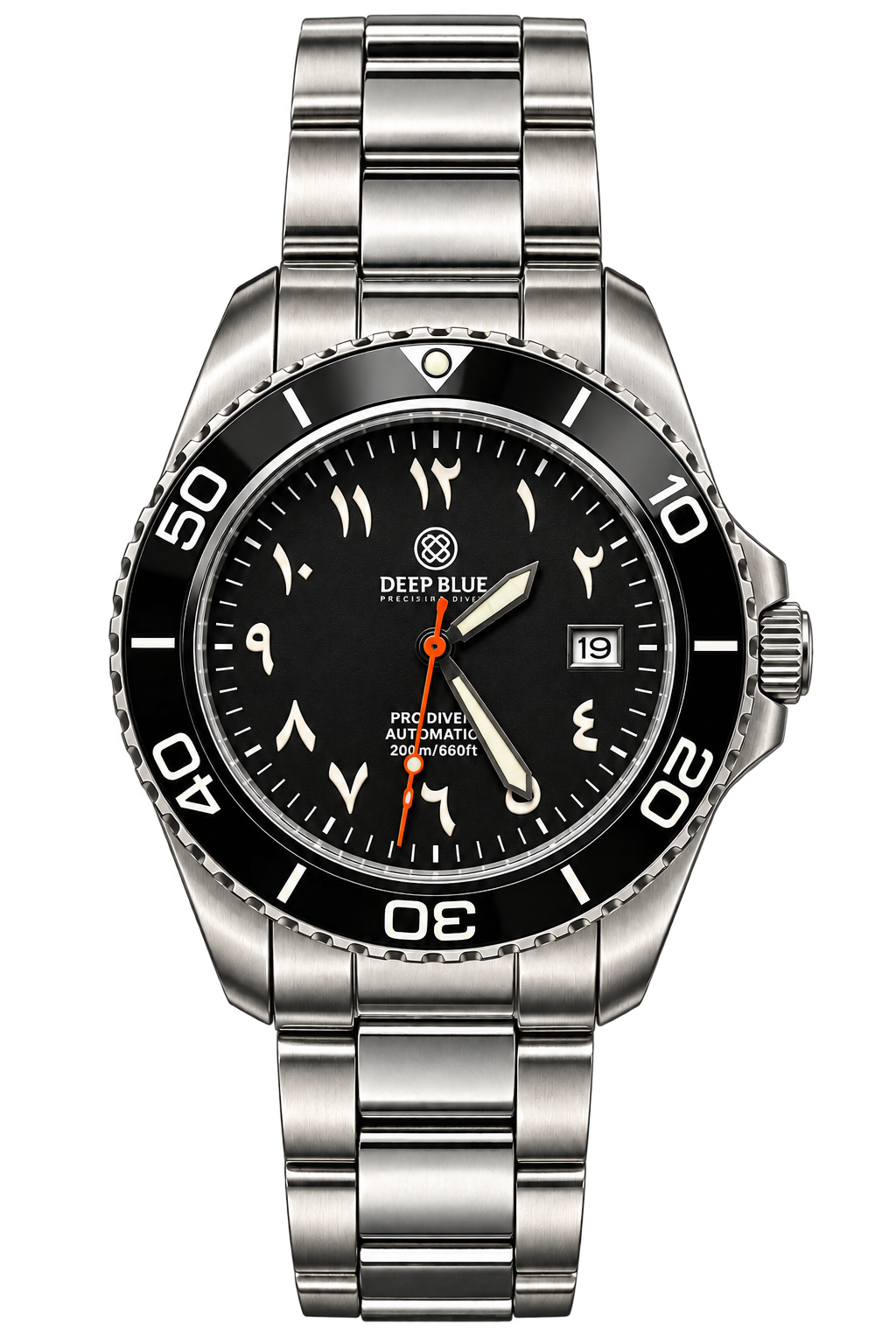 Pro Diver 200 - Dubai Numerals – Deep Blue Dive Watches