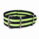 22mm/24mm Ballistic Nylon Strap With A Double Stripe SS Rings