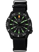 DayNight PC — Black Dial, White Hands, White Bezel Accent, Green & Orange Lume