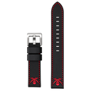22mm Genuine Leather Design Smooth Black Strap - Pirate Design