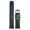 22mm Green Camo Reversible Strap Deep Blue Logo On Buckle
