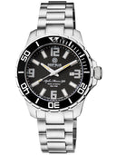 Very Rare Alpha Marine 500 Tritium Tubes T-100 Swiss Automatic Black Dial - Bezel Lume Bgw9 - Bracelet