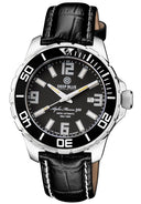 Alpha Marine 500 Tritium Tubes T-100 Swiss Automatic Black Dial - Bezel Lume Bgw9 - Leather Strap