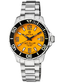 Alpha Marine 500 Tritium Tubes T-100 Swiss Automatic Orange Dial - Bezel Lume C3 - Bracelet