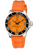 Alpha Marine 500 Tritium Tubes T-100 Swiss Automatic Orange Dial - Bezel Lume C3 - Strap