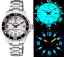 Alpha Marine 500 Tritium Tubes T-100 Swiss Automatic White Dial Bgw9 White / Blue - Bezel Lume Bgw9 - Bracelet