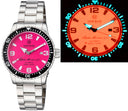 Alpha Marine Automatic Black Ceramic Bezel Full Lume Cherry Red Dial Bracelet