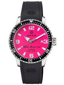 Alpha Marine Automatic Black Ceramic Bezel Full Lume Cherry Red Dial Strap