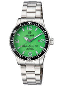 Alpha Marine Automatic Black Ceramic Bezel Full Lume Green Dial Bracelet
