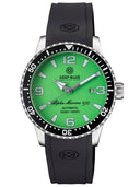 Alpha Marine Automatic Black Ceramic Bezel Full Lume Green Dial Strap