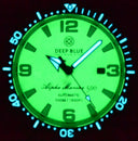 Alpha Marine Automatic Black Ceramic Bezel Full Lume Green Dial Strap