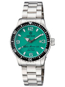 Alpha Marine Automatic Black Ceramic Bezel Full Lume Jade Blue Dial Bracelet