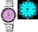 Alpha Marine Automatic Black Ceramic Bezel Full Lume Purple Dial Bracelet