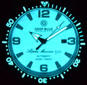 Alpha Marine Automatic Black Ceramic Bezel Full Lume Purple Dial Bracelet