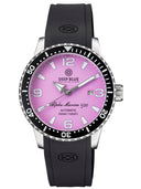 Alpha Marine Automatic Black Ceramic Bezel Full Lume Purple Dial Strap