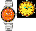 Alpha Marine Automatic Black Orange Ceramic Luminous Bezel Full Lume Orange Dial