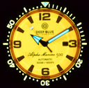 Alpha Marine Automatic Black Orange Ceramic Luminous Bezel Full Lume Orange Dial