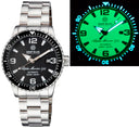 Alpha Marine Automatic Black White Ceramic Luminous Bezel Full Lume Black Dial