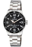 Alpha Marine Automatic Black White Ceramic Luminous Bezel Full Lume Black Dial