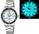 Alpha Marine Automatic Black White Ceramic Luminous Bezel Full Lume White– Dial