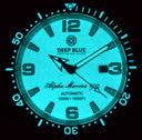 Alpha Marine Automatic Black White Ceramic Luminous Bezel Full Lume White– Dial