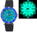 Alpha Marine Automatic Blue Ceramic Bezel Full Lume Blue Dial Strap