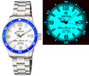 Alpha Marine Automatic Blue Ceramic Bezel Full Lume White Dial Bracelet