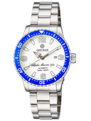 Alpha Marine Automatic Blue Ceramic Bezel Full Lume White Dial Bracelet